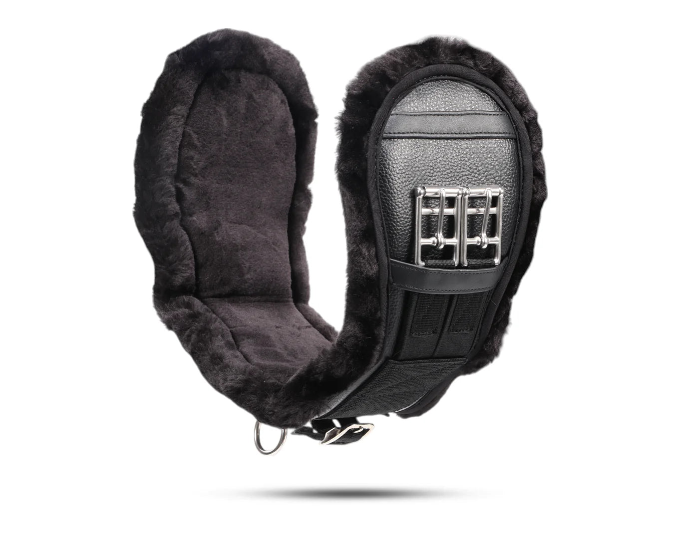 Equi-Prene Dressage Girth w/Elastic & Fleece - Black