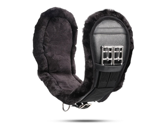 Equi-Prene Dressage Girth w/Elastic & Fleece - Black