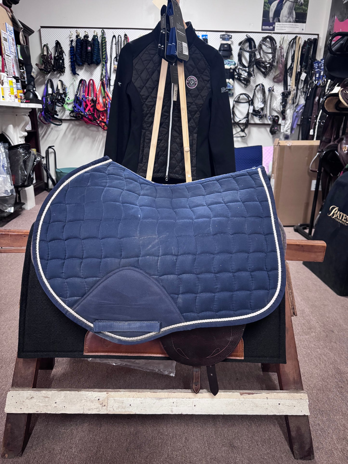 Navy Caribou Full Saddle Pad