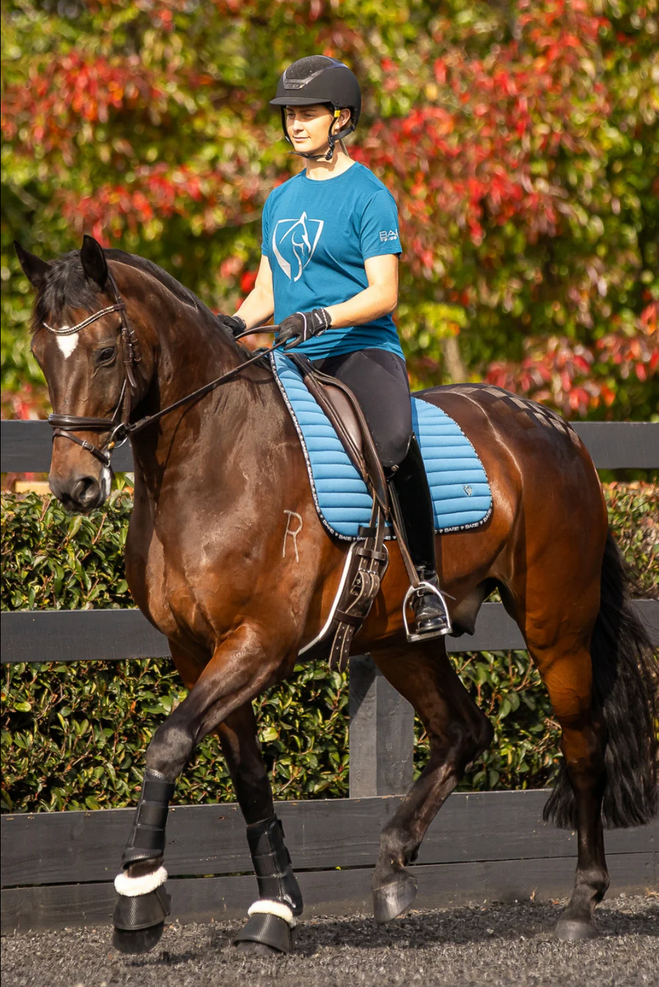 BARE Silver Logo T-Shirt - Petrol