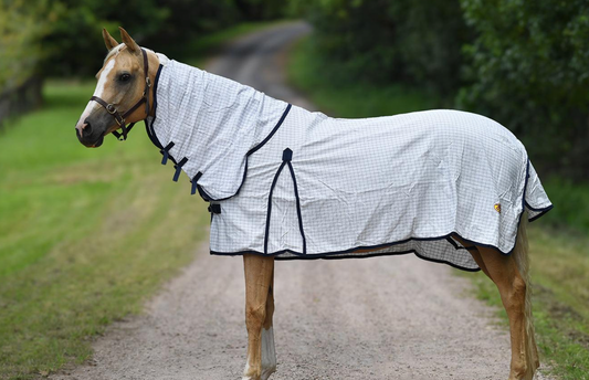 GG Australia Tear-Stop Horse Rug Combo - White/Navy