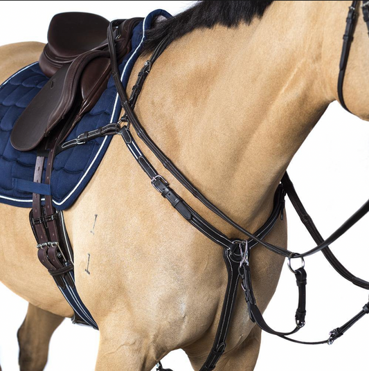 Raised Leather Breastplate - Black