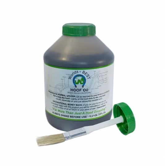 WORLDS BEST HOOF OIL 1L JAR WITH BRUSH