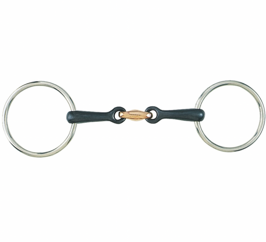 Loose Ring Training Snaffle Bit w/Sweet Iron & Copper Mouth - 11.5CM