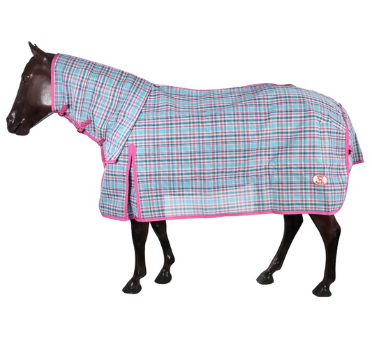 Kool Master PVC Shade Mesh Combo - Ice Blue/Pink