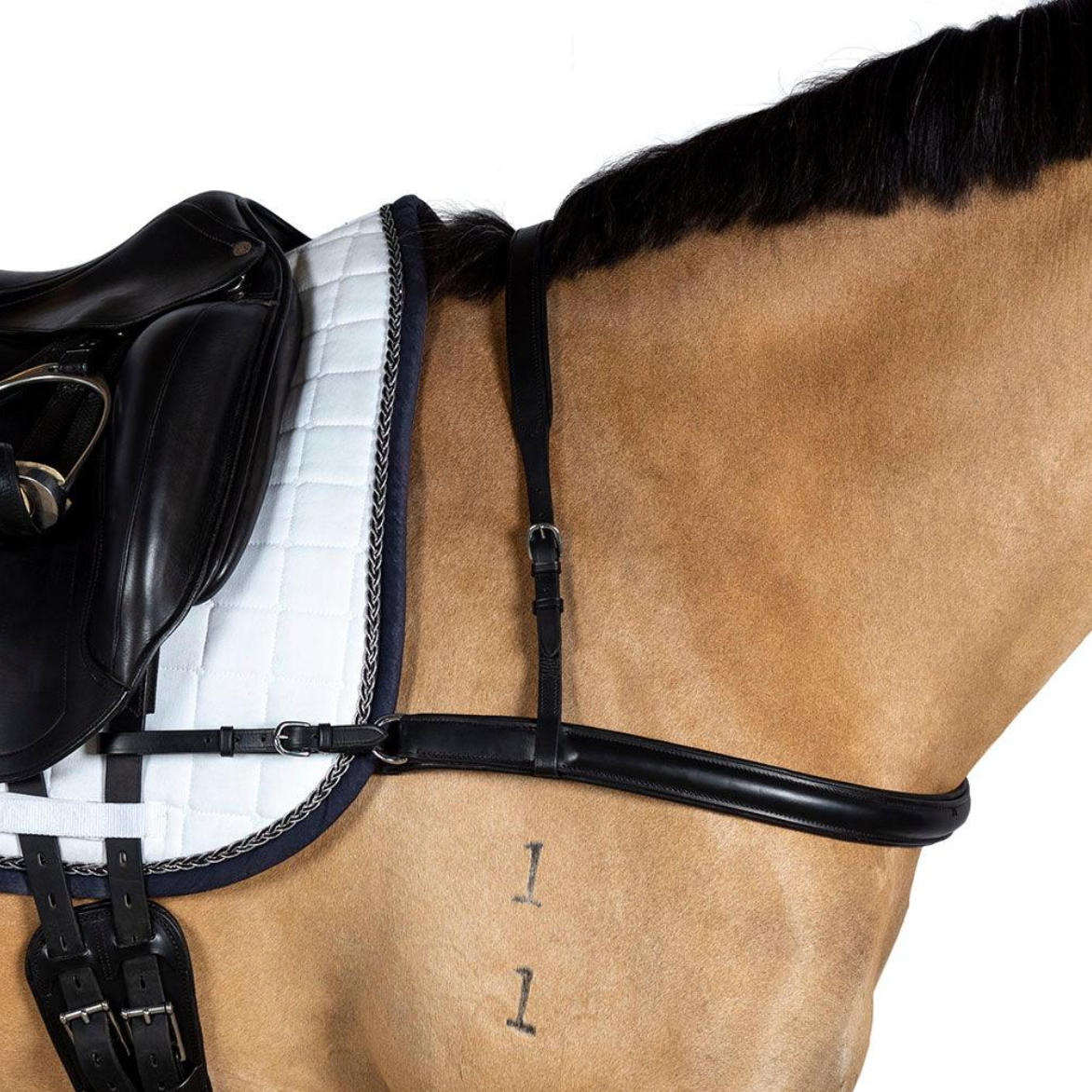 Dressage Straight Breastplate - Brown