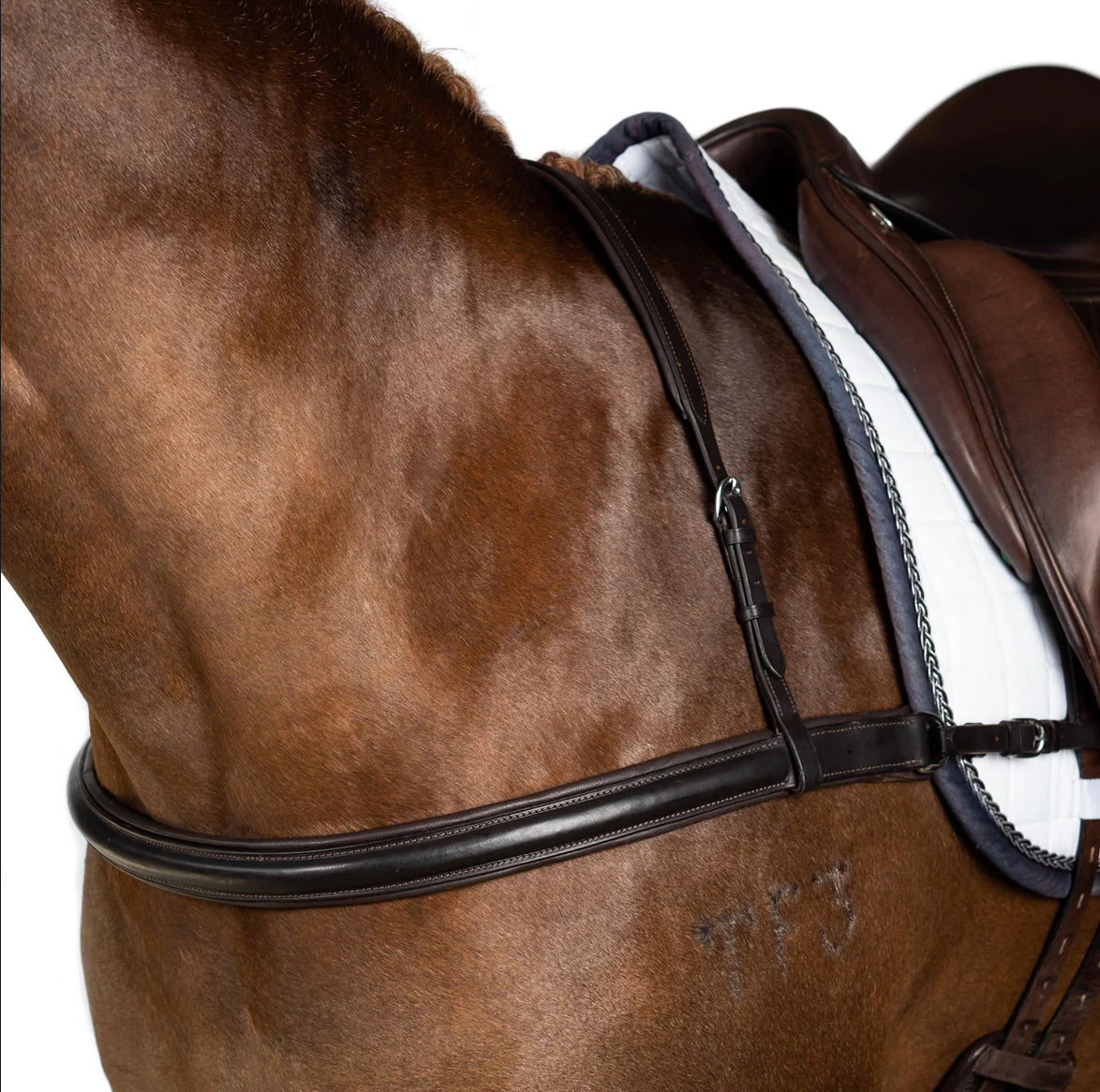 Dressage Straight Breastplate - Brown
