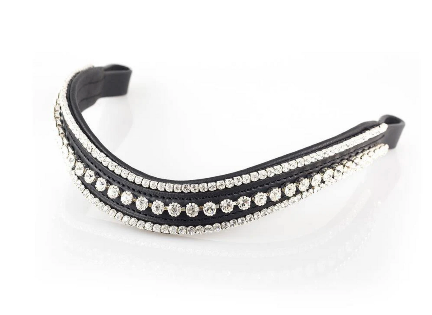 Premium Black Double Bridle 'Gladiator'