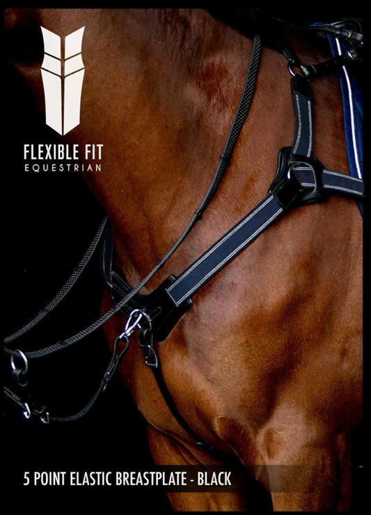 5 Point Elastic Breastplates - Brown