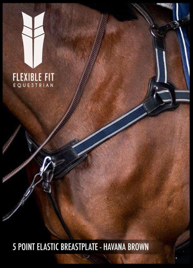 5 Point Elastic Breastplates - Black