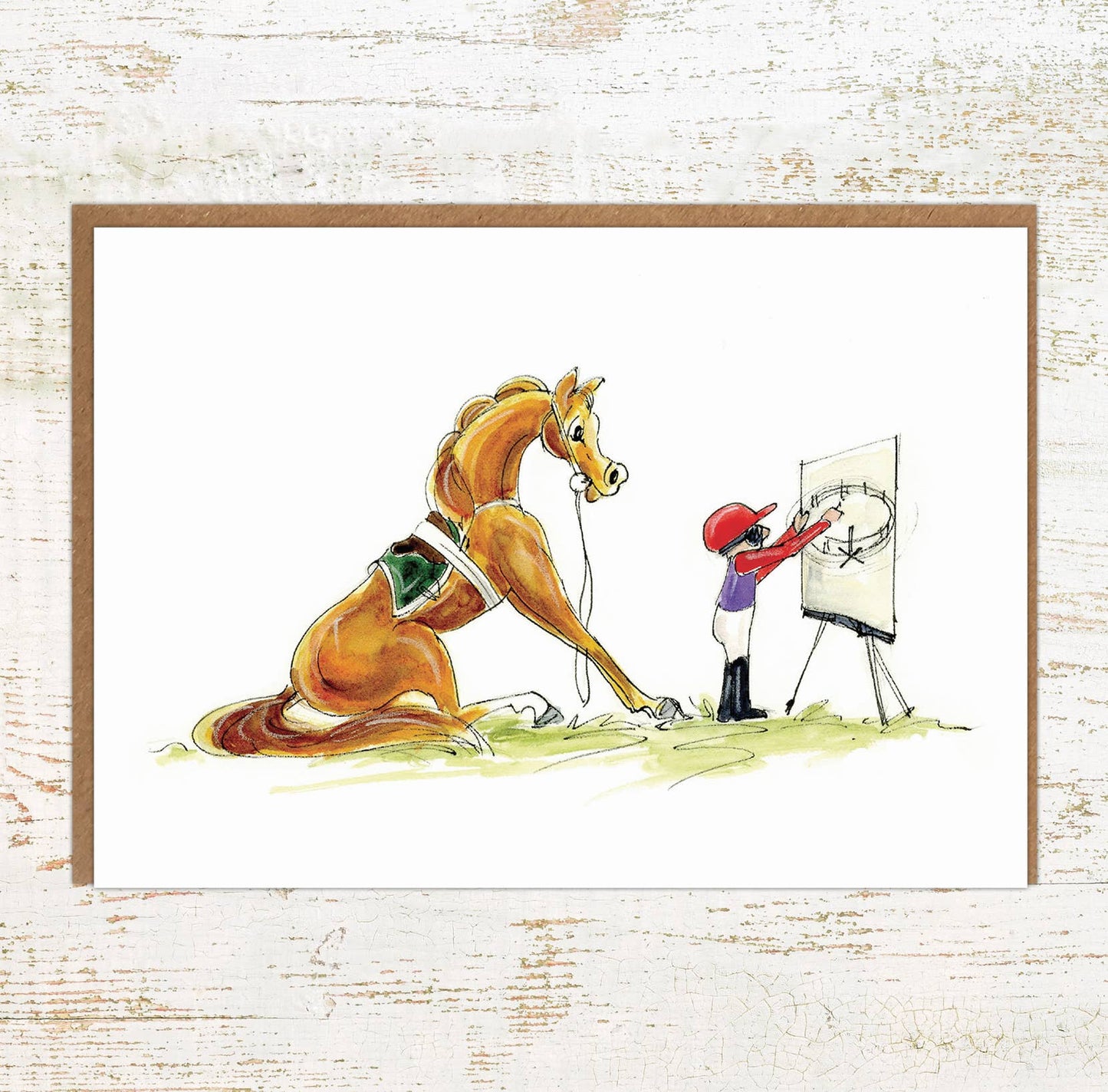 Trackwork - A6 Horse Racing Greeting Card / Birthday Card