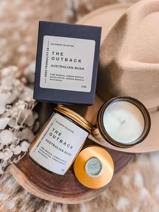 THE COUNTRY COLLECTION: THE OUTBACK - MEDIUM GLASS CANDLE