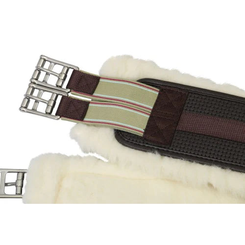 Equi-Prene Elastic Fleece Lined Jump Girth - Brown