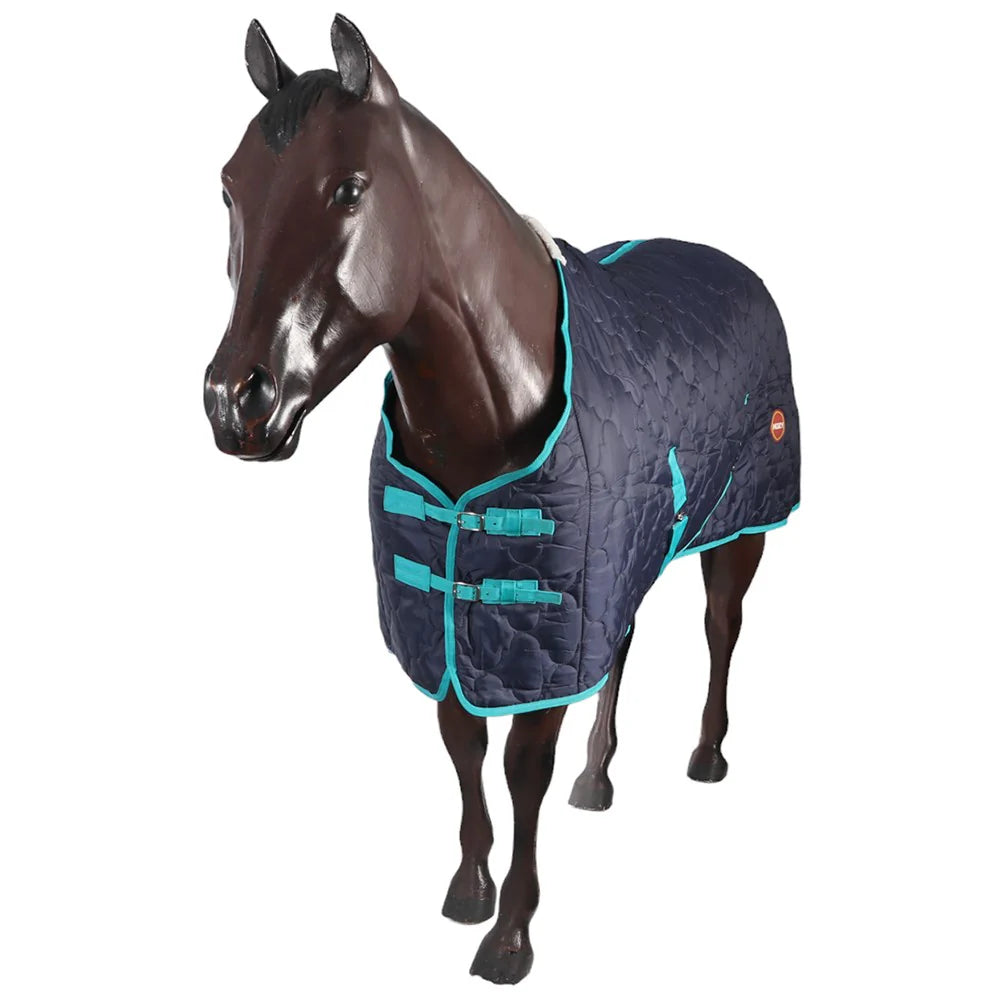 Kozy 420D Quilted Stable Rug - Navy/Teal