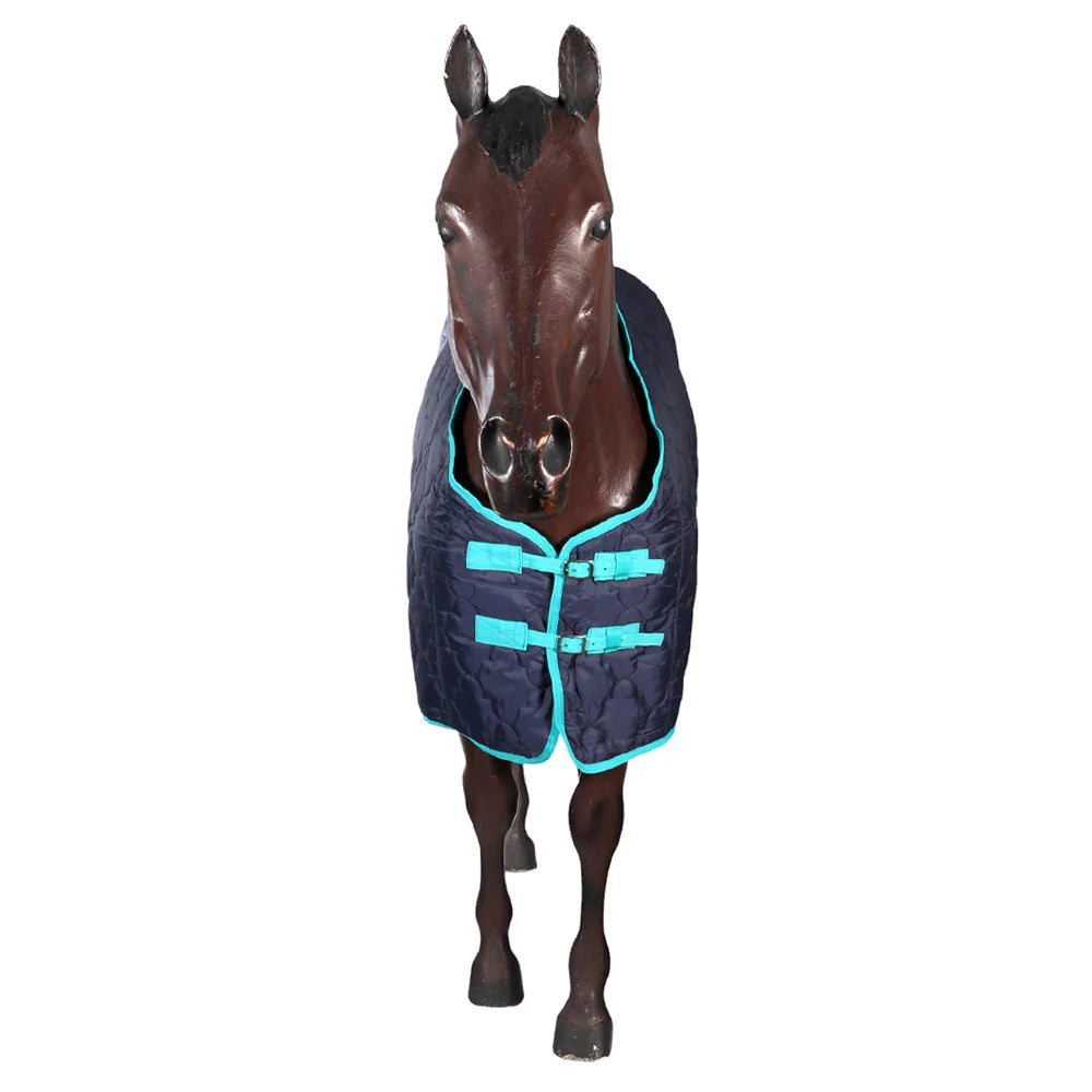 Kozy 420D Quilted Stable Rug - Navy/Teal
