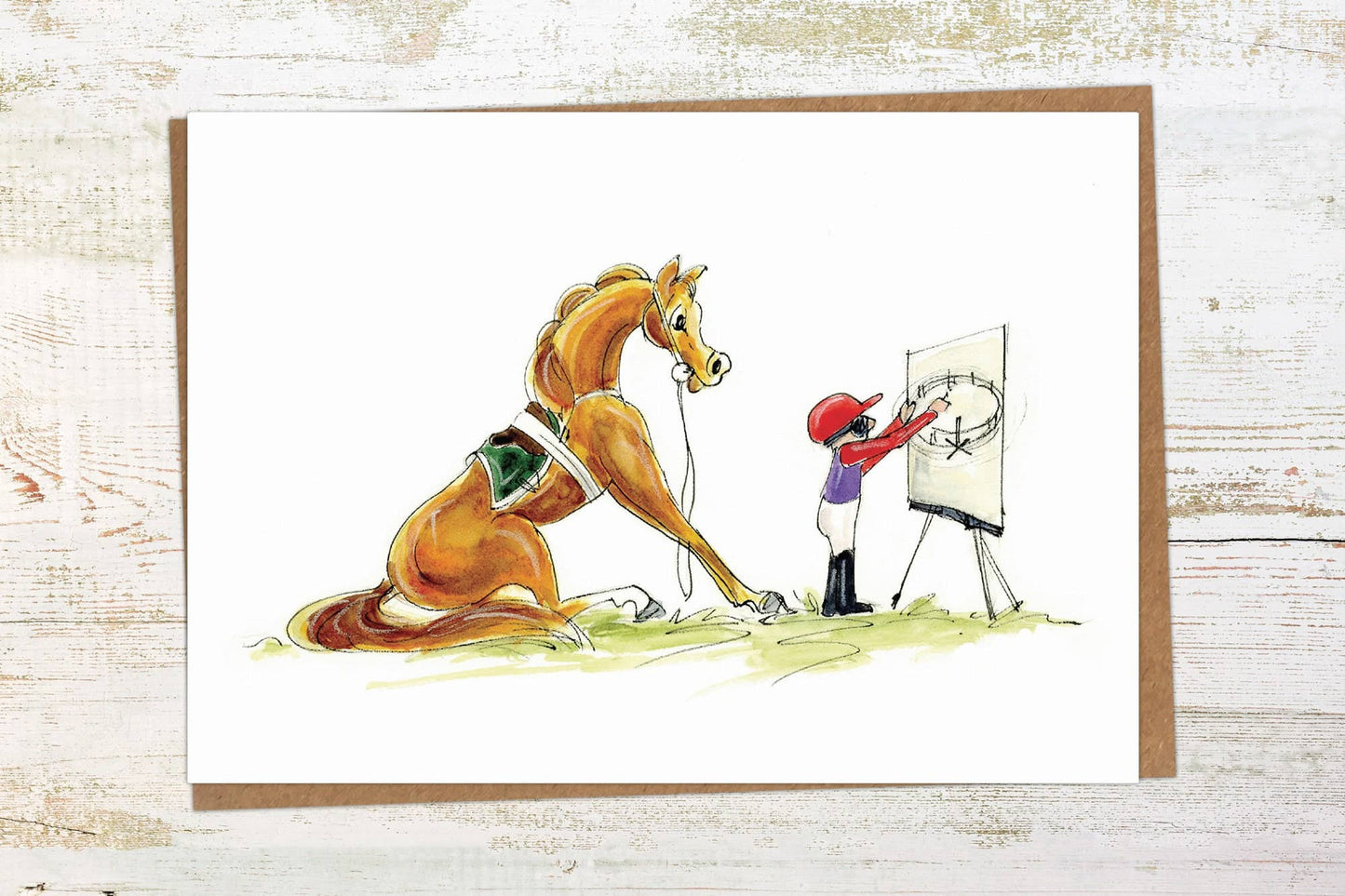 Trackwork - A6 Horse Racing Greeting Card / Birthday Card