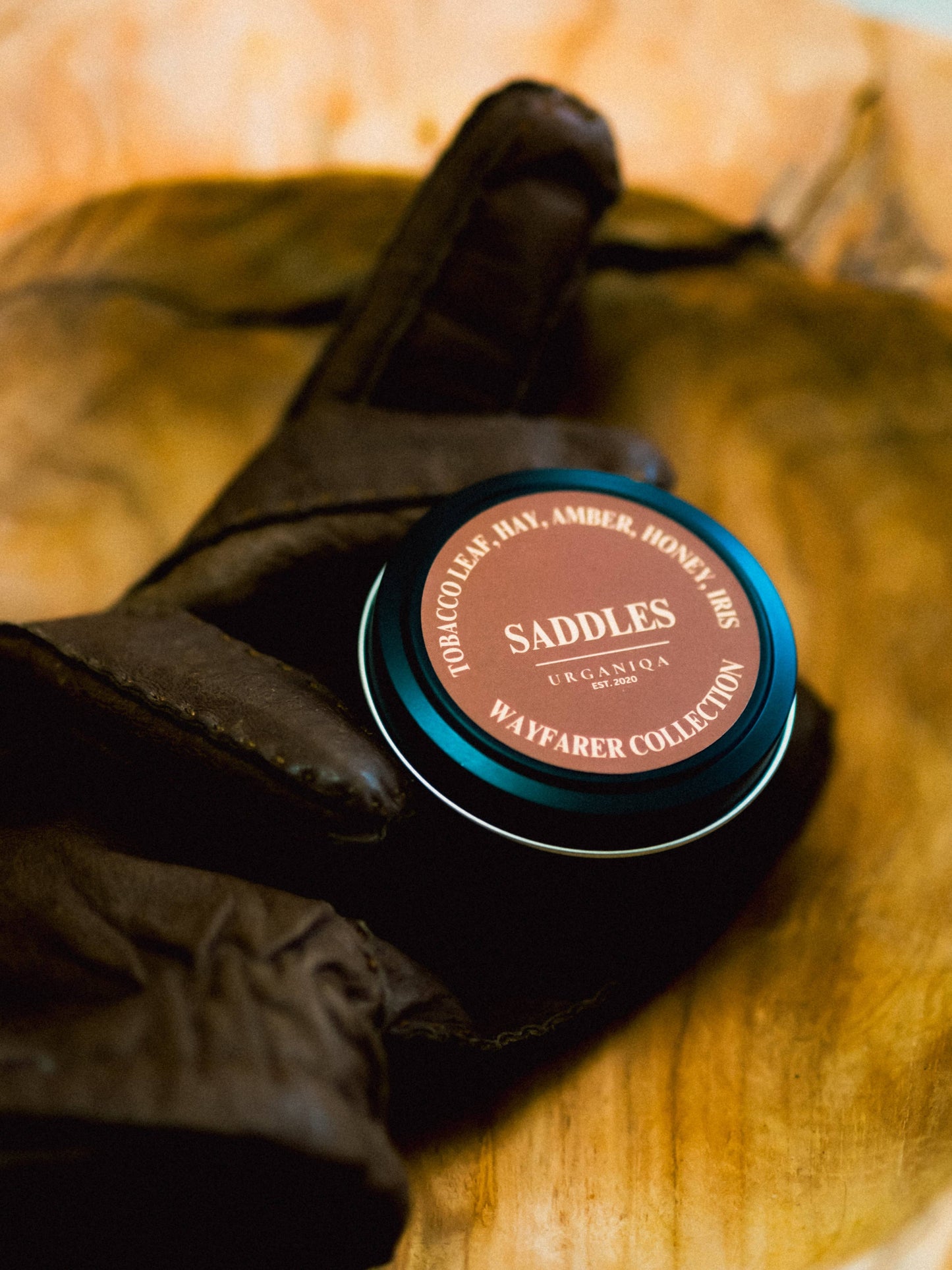 Saddles Soy Candle Travel Tin | Wayfarer Collection