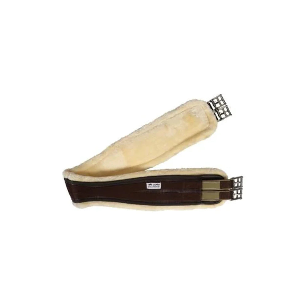 Equi-Prene Elastic Fleece Lined Jump Girth - Brown