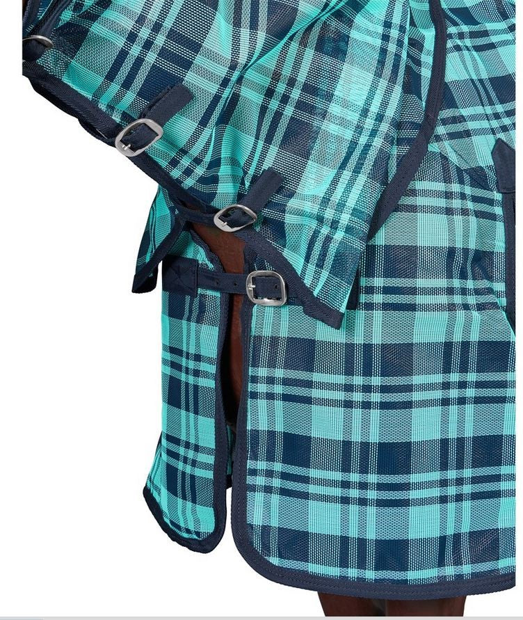 Kool Master PVC Shade Mesh Combo - Turquoise/Navy