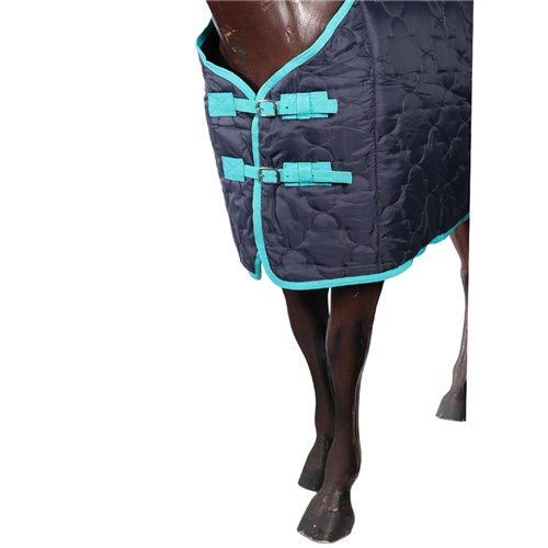 Kozy 420D Quilted Stable Rug - Navy/Teal