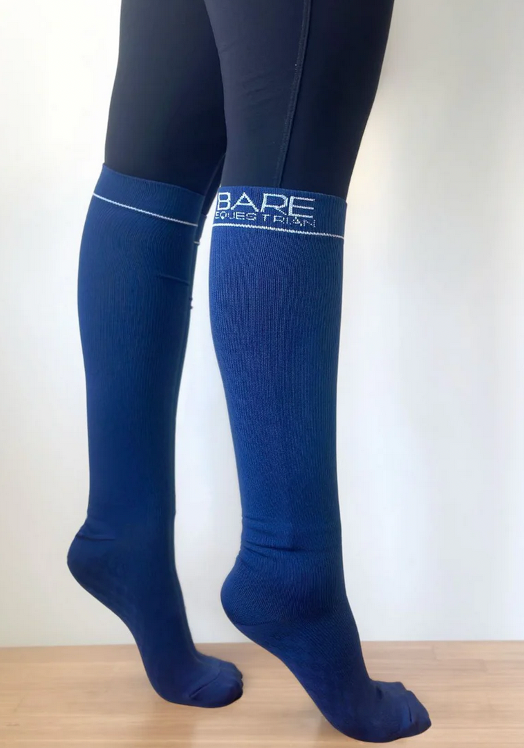 BARE Compression Sock - Logo - Navy