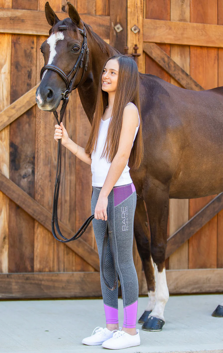 Youth Performance Riding Tights - Glow