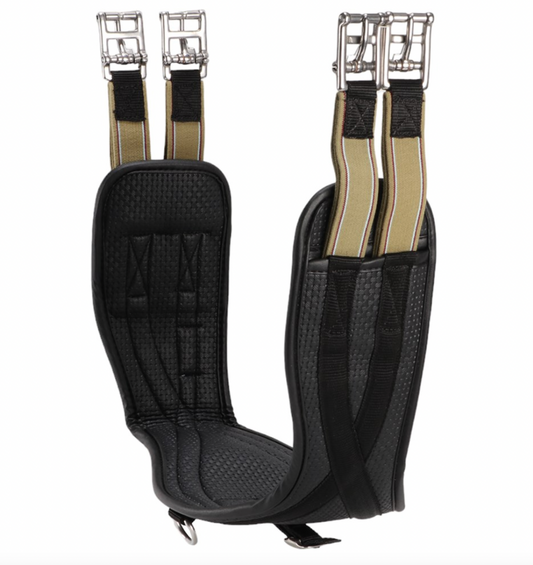 Equi-Prene Pressure Eze Two Buckle Girth with Elastic – Black