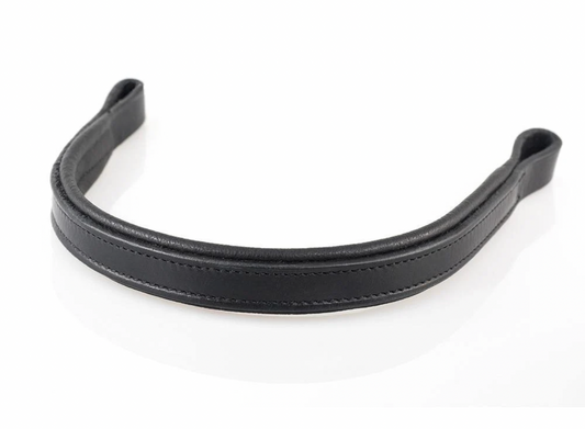 Plain Flat Padded - Black Browband