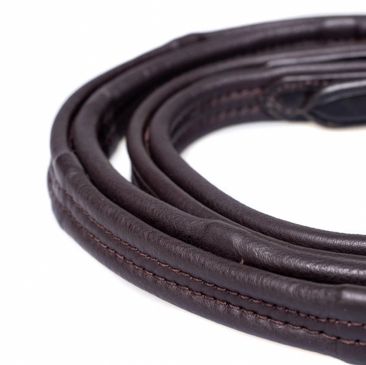 Padded Leather 5/8 Billets Havana Reins