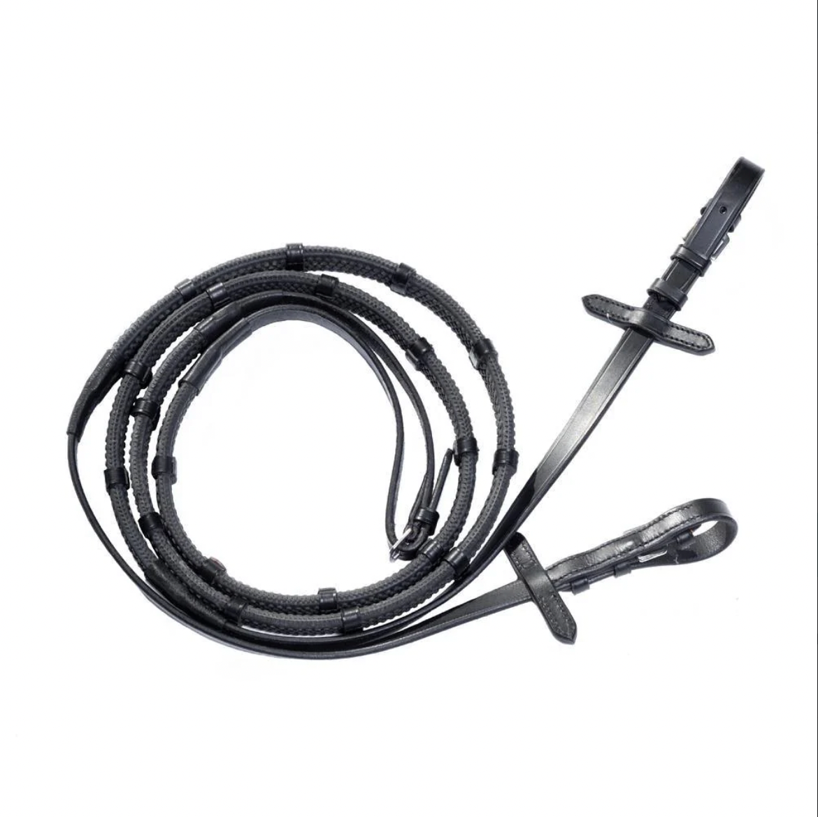 Rubber Grip Black Reins - FULL