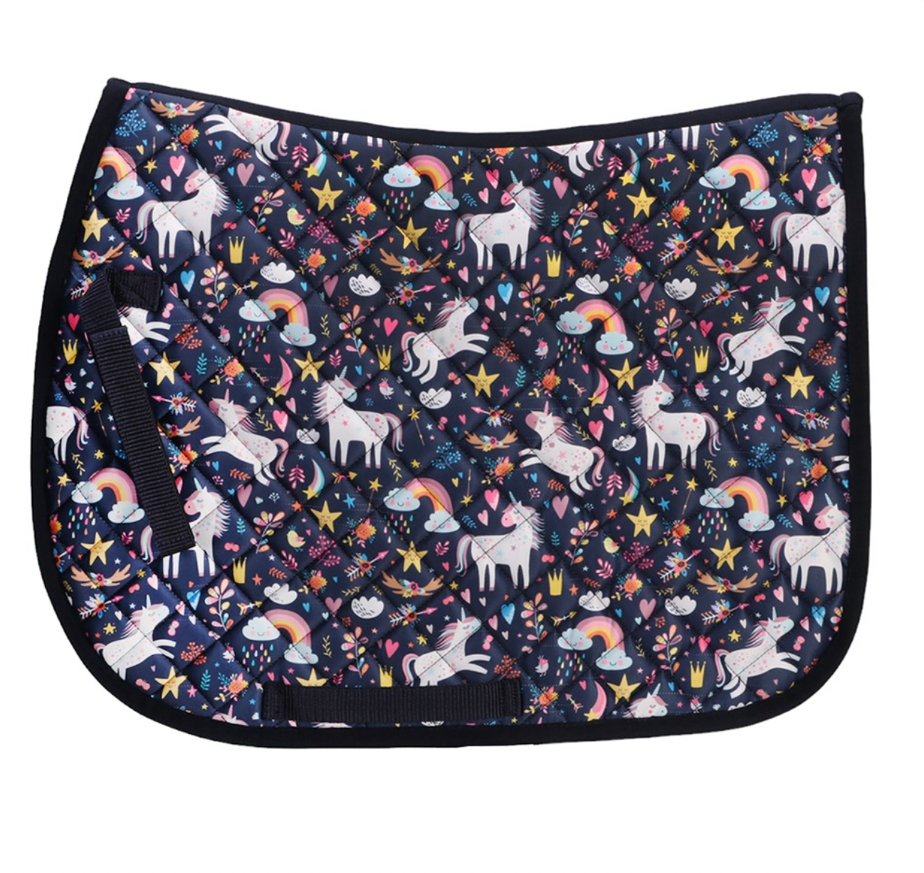 Bambino Pony Saddle Pad - Navy Unicorn
