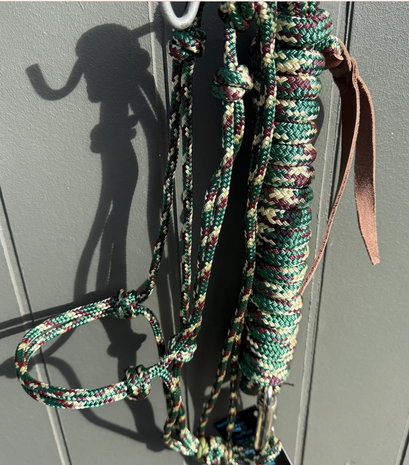 Gum Tree Cob size halter and 12ft lead set
