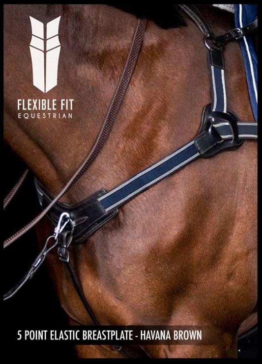 5 Point Elastic Breastplates - Black