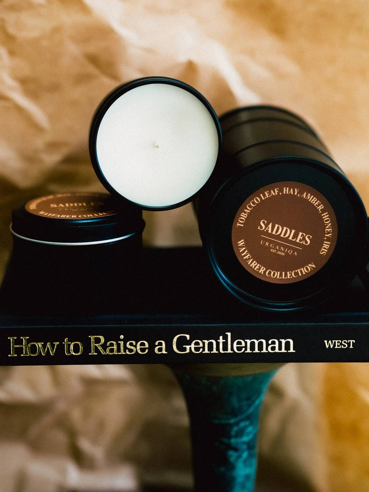 Saddles Soy Candle Travel Tin | Wayfarer Collection