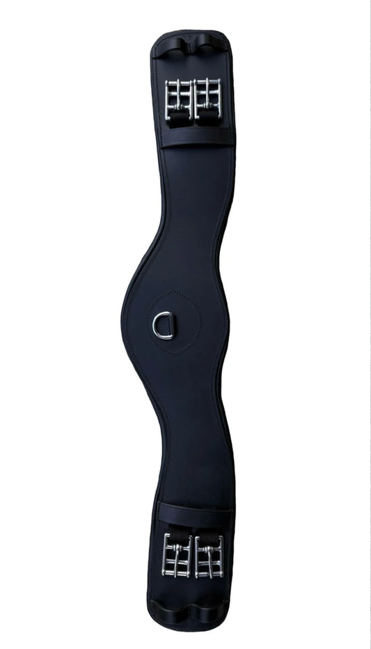Anatomical Gel Padded Elastic Dressage Girth - Havana